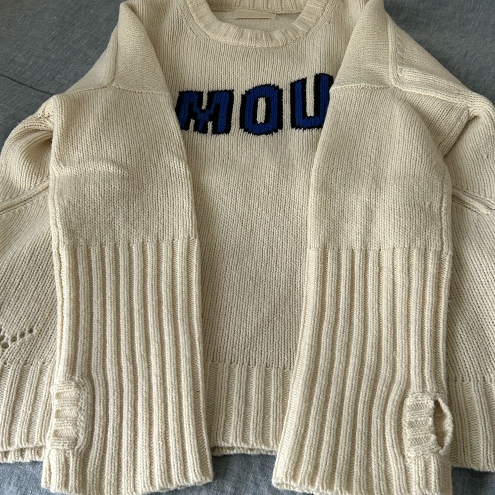 Zadig & Voltaire Malta Amour Sweater in Cream and Blue - Picture 6 of 6